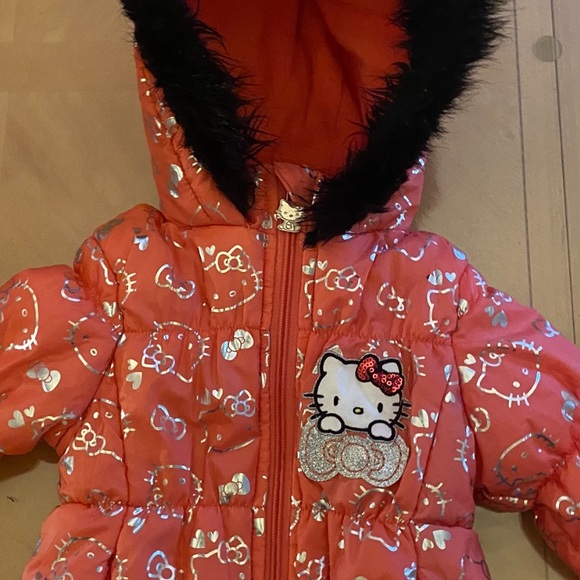 Toddler Girls Winter Hooded Coat - Picture 3 of 6